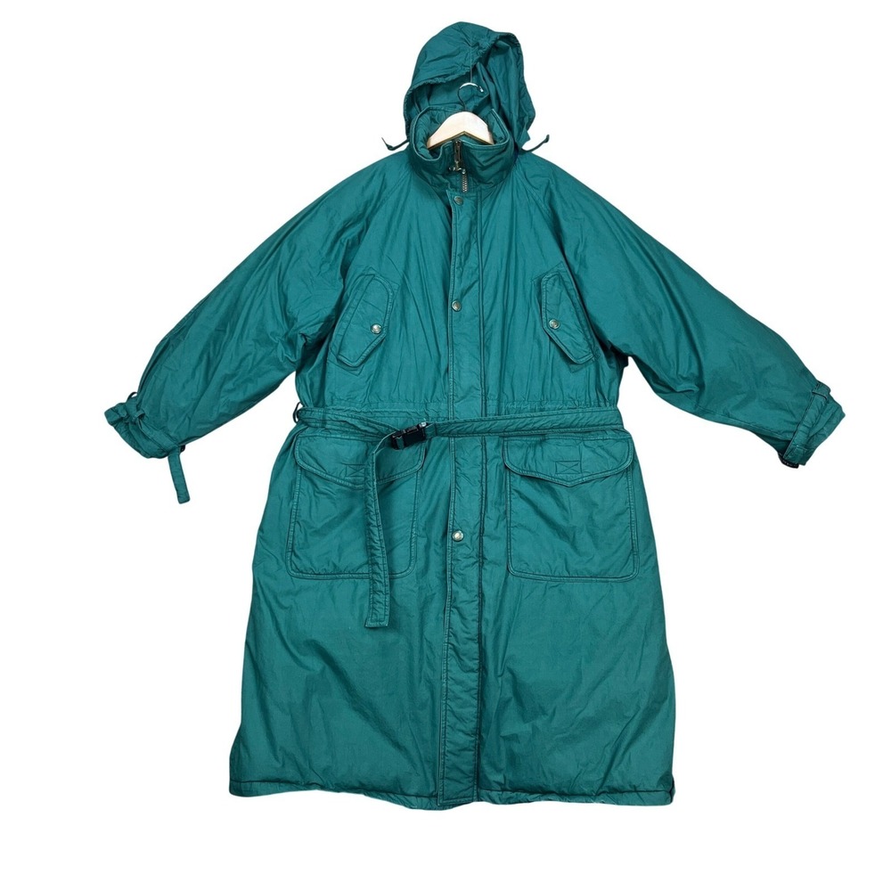 VTG Mighty-Mac Norsac Long Duck Down Parka Mens XL Teal Green Heavy Winter Coat